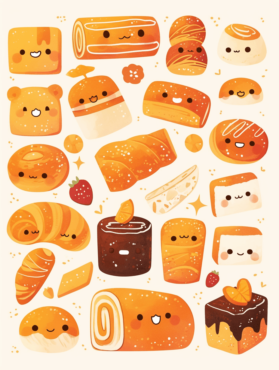 Cake Zip original repeating artwork