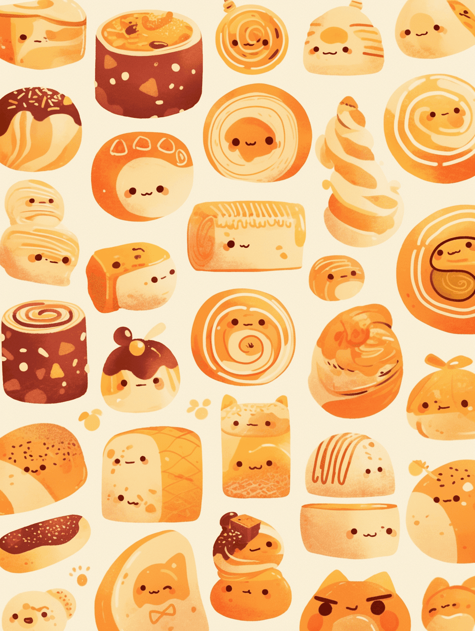 Cake Bounce original repeating artwork