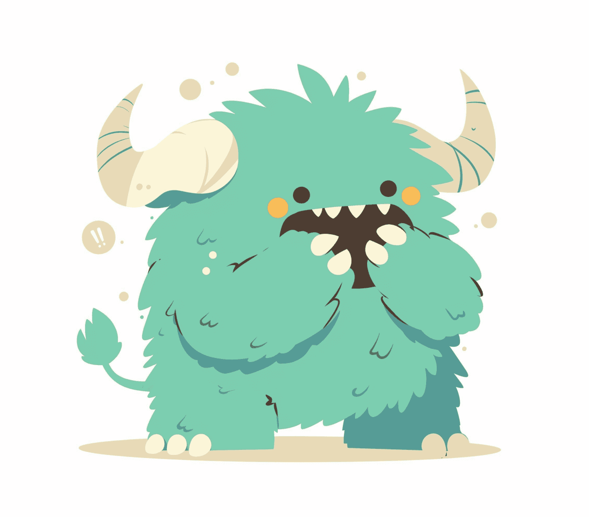 Cute Monster Pals original repeating artwork