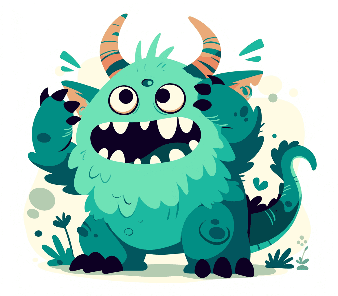 Cute Monster Morning original repeating artwork