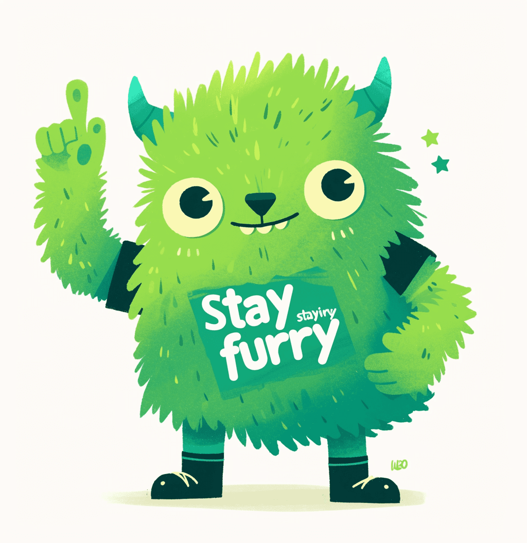 Cute Monster Chase original repeating artwork