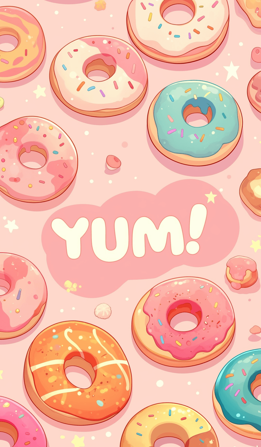 Donut Moonlit original repeating artwork