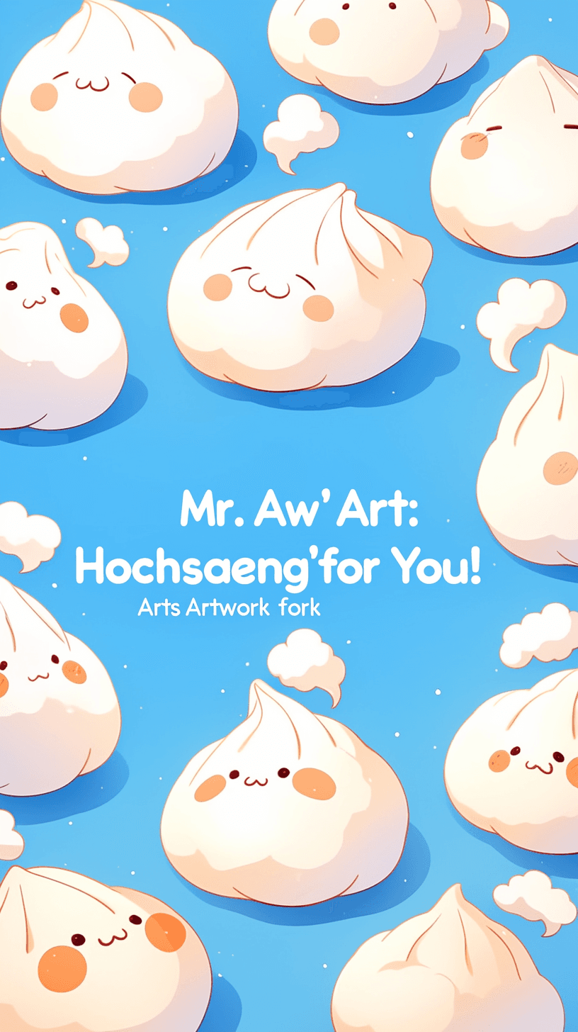 Bao Bun Crew original repeating artwork