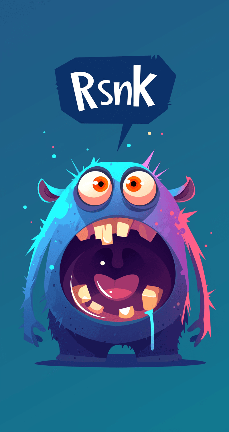 Monster Rooftop original repeating artwork