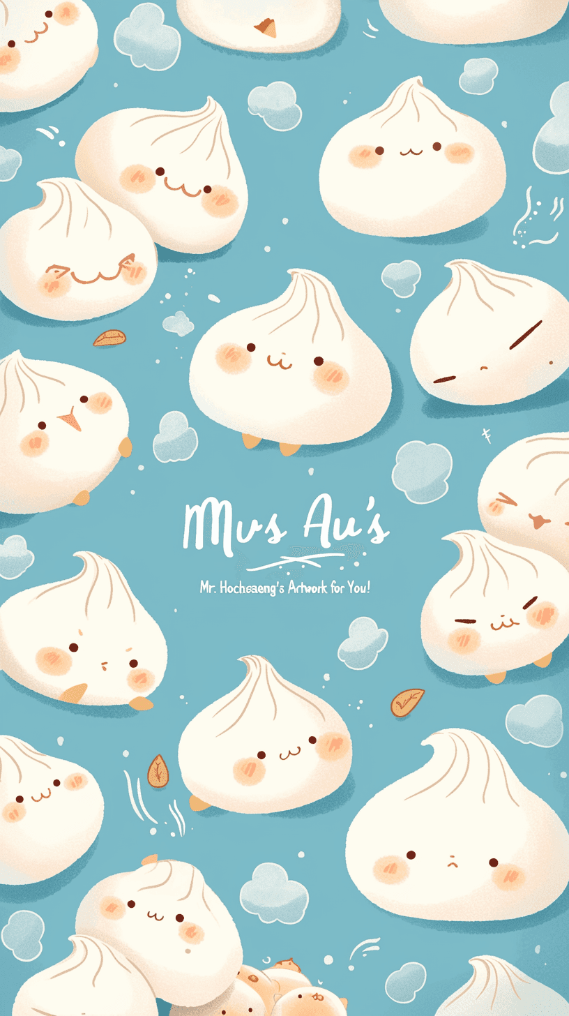 Bao Bun Tribe original repeating artwork