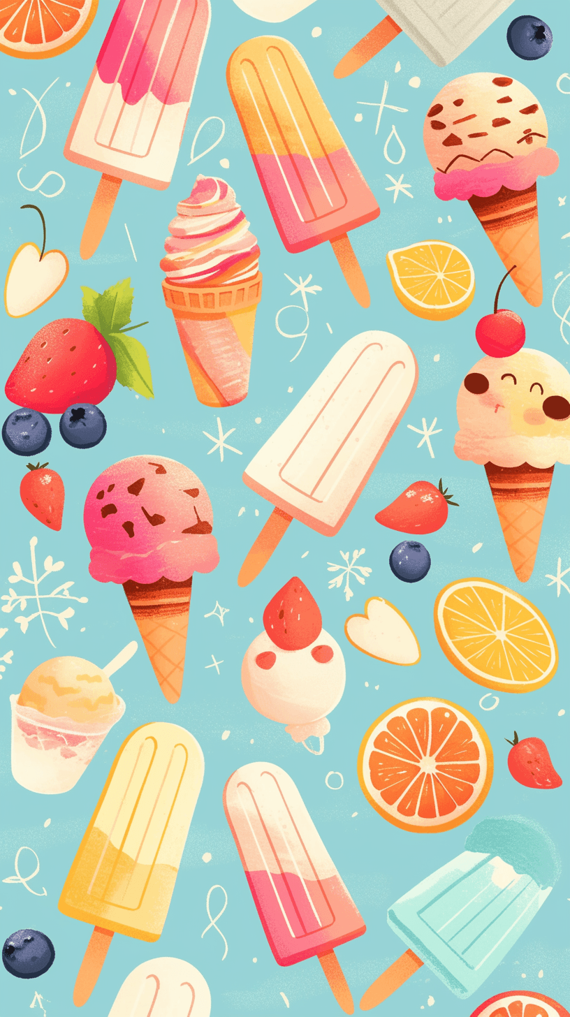 Ice Cream Run original repeating artwork