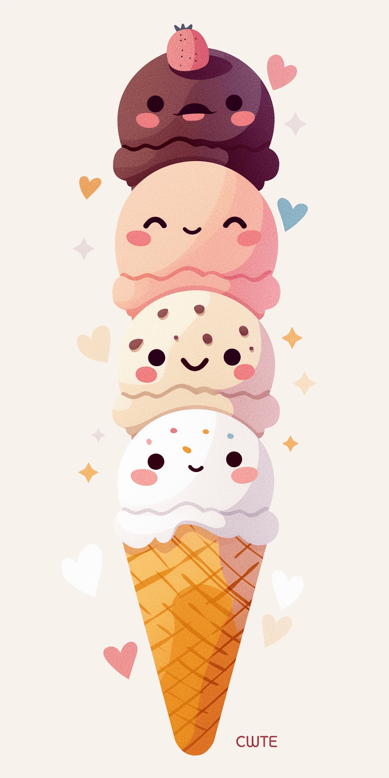 Ice Cream Point original repeating artwork