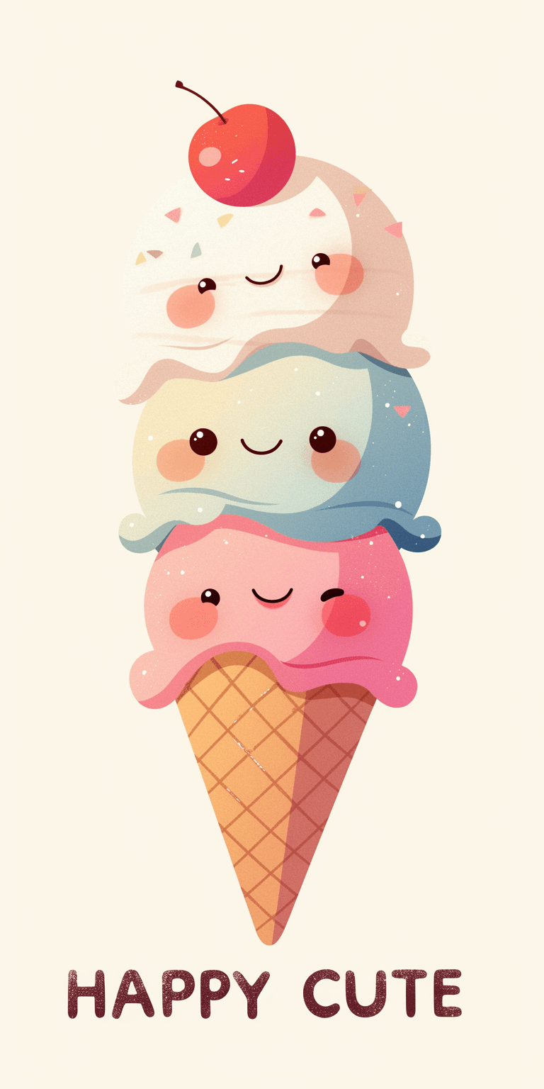 Ice Cream Path original repeating artwork