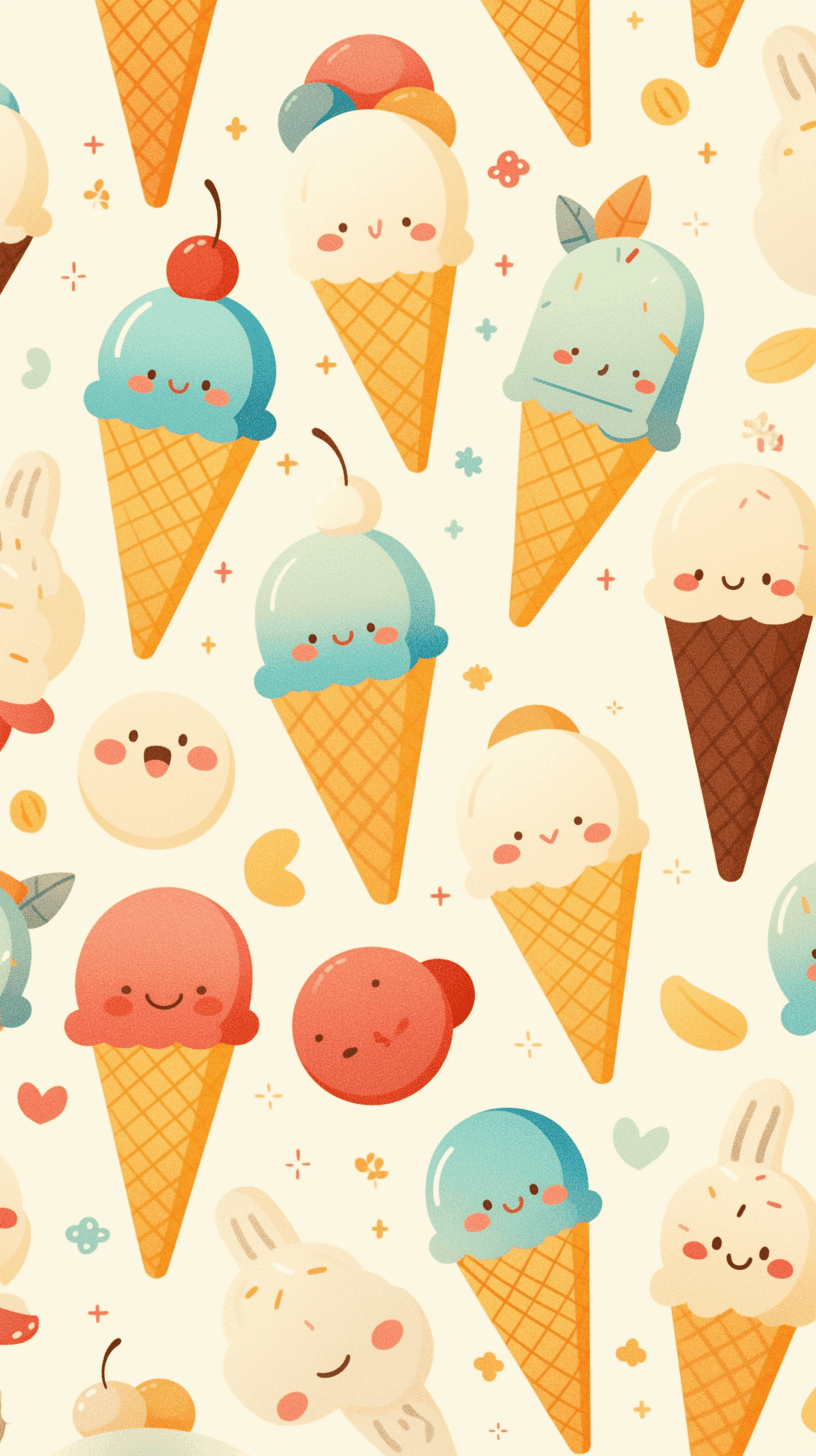 Ice Cream Track original repeating artwork