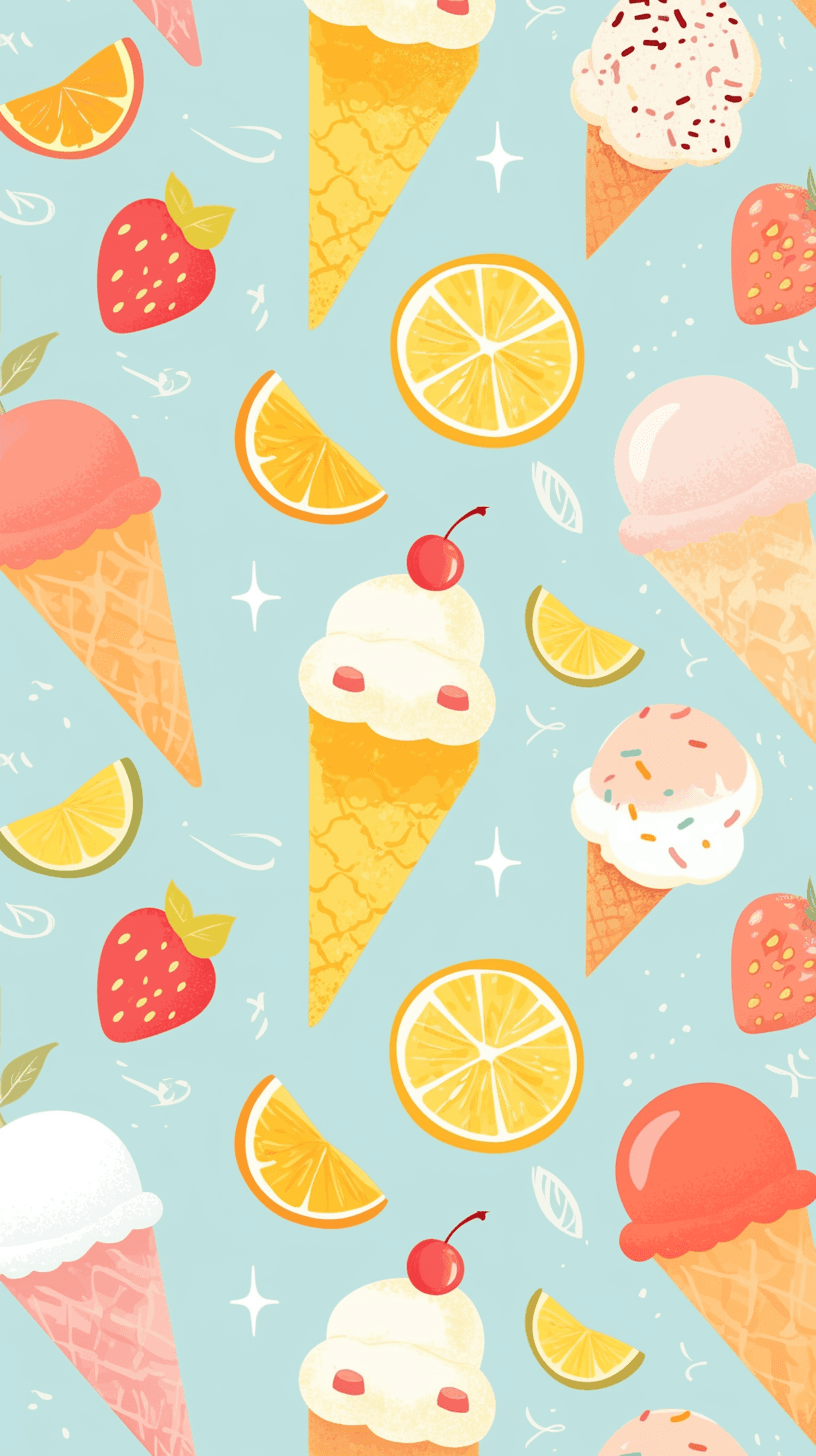 Ice Cream Road original repeating artwork
