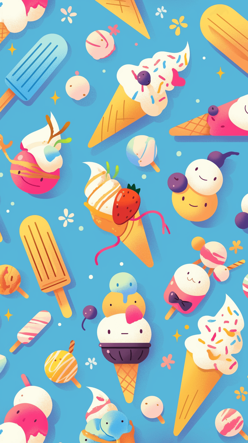 Ice Cream Series original repeating artwork