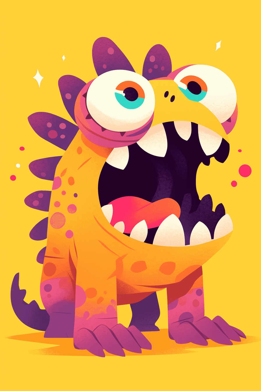 Monster Zoom original repeating artwork