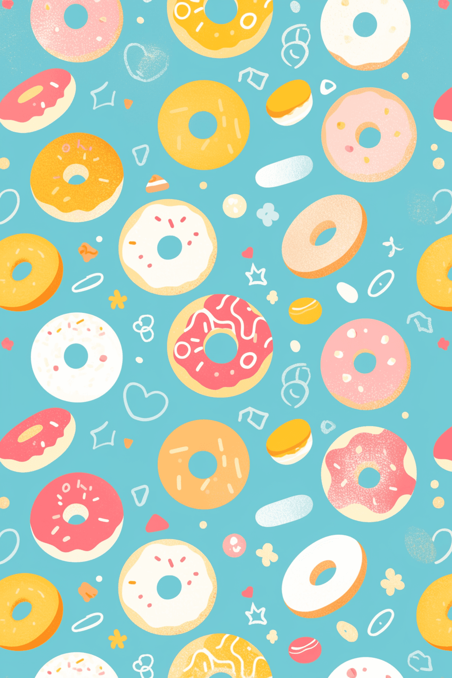 Donut Sprint original repeating artwork