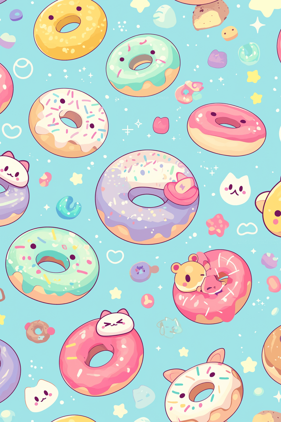 Donut Sunlit original repeating artwork