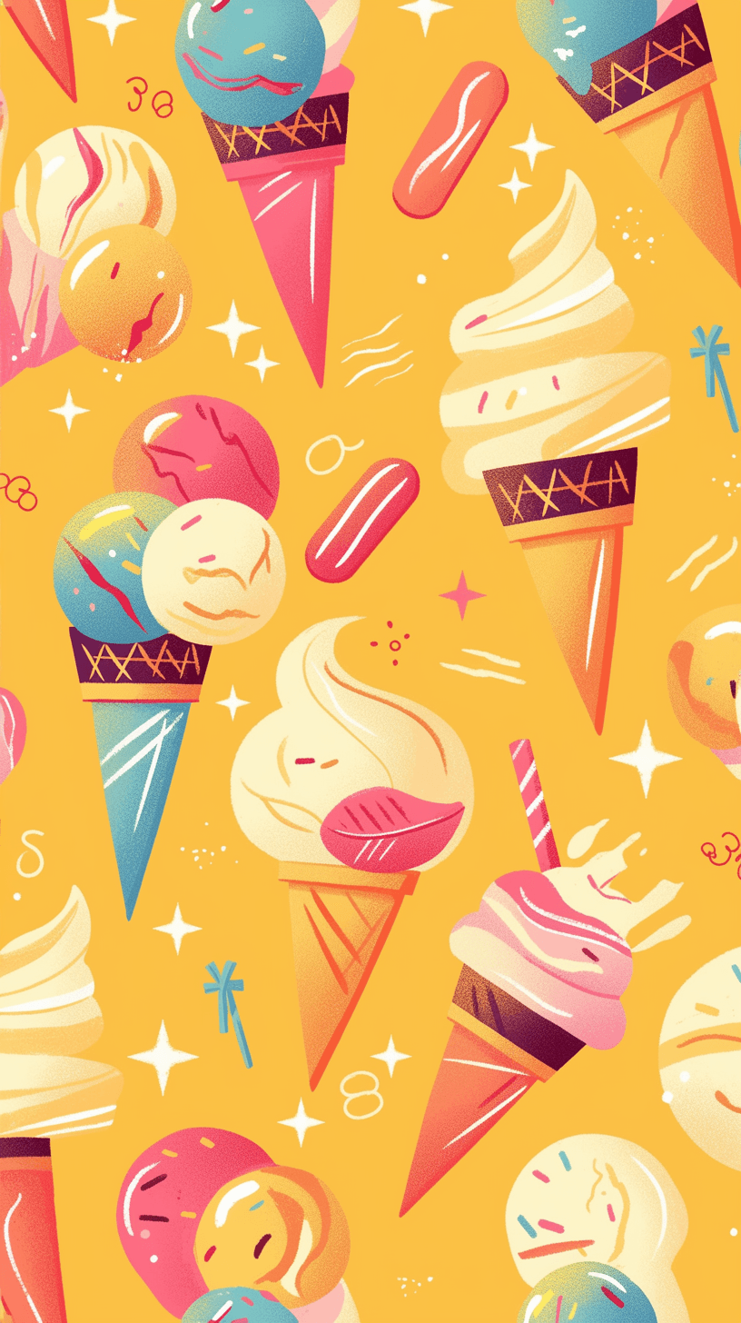 Ice Cream Dawn original repeating artwork