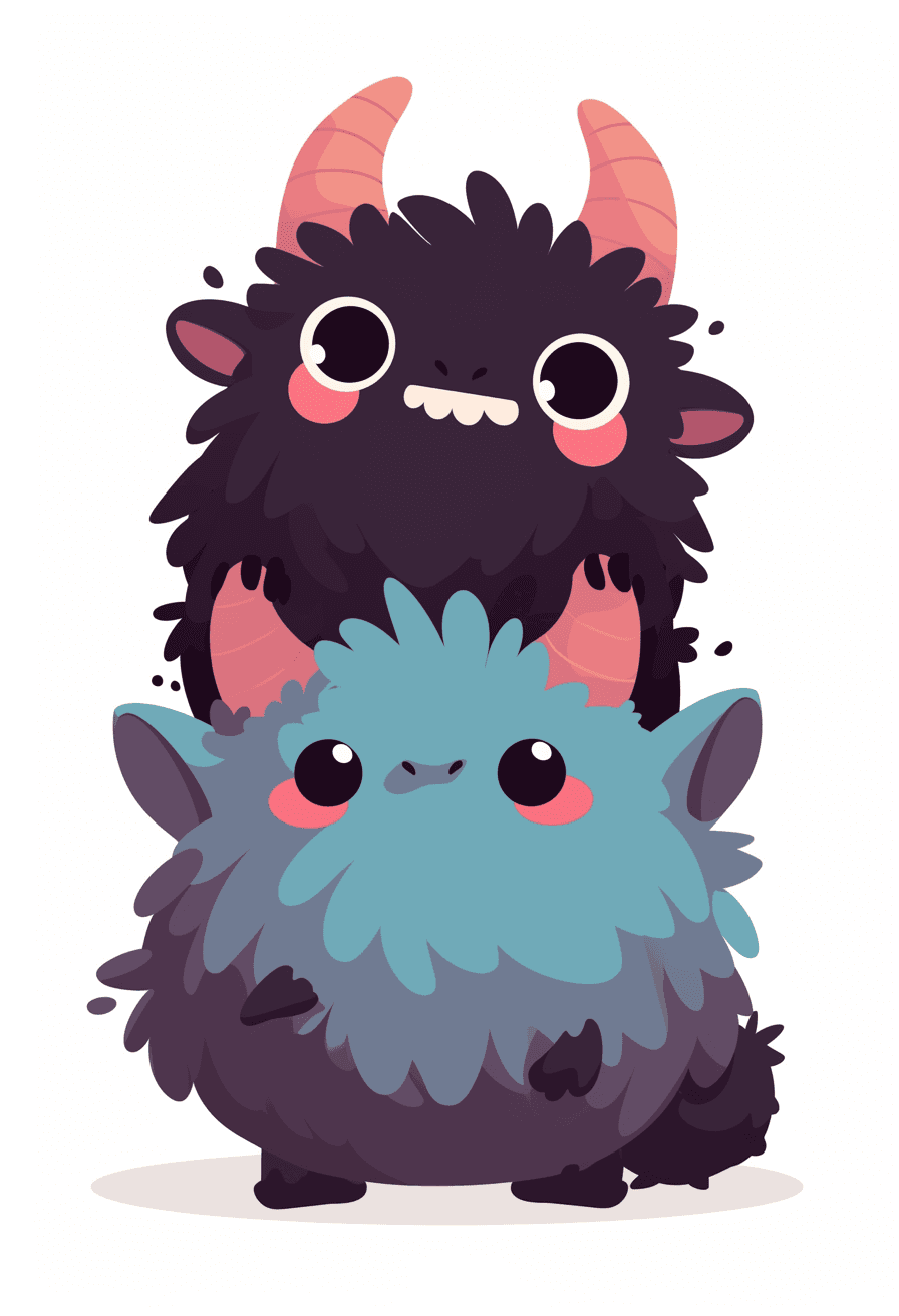 Cartoon Monster Spark original repeating artwork