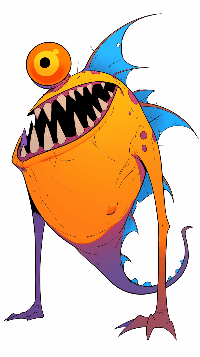 Fun Monster Summer original repeating artwork