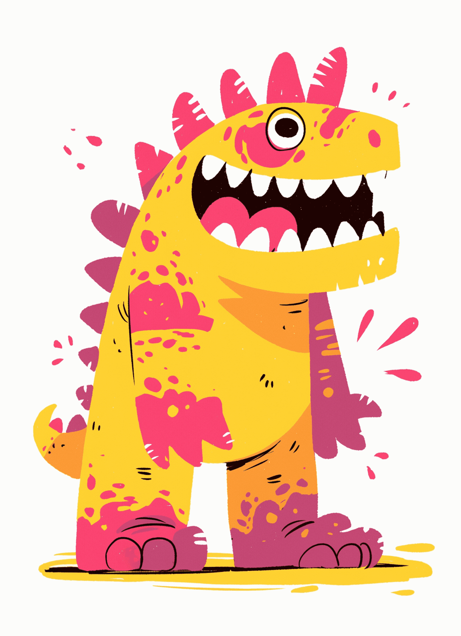 Fun Monster Seek original repeating artwork