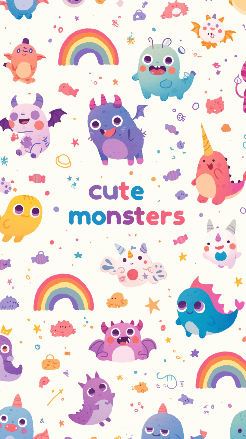 Quirky Monster Collective original repeating artwork