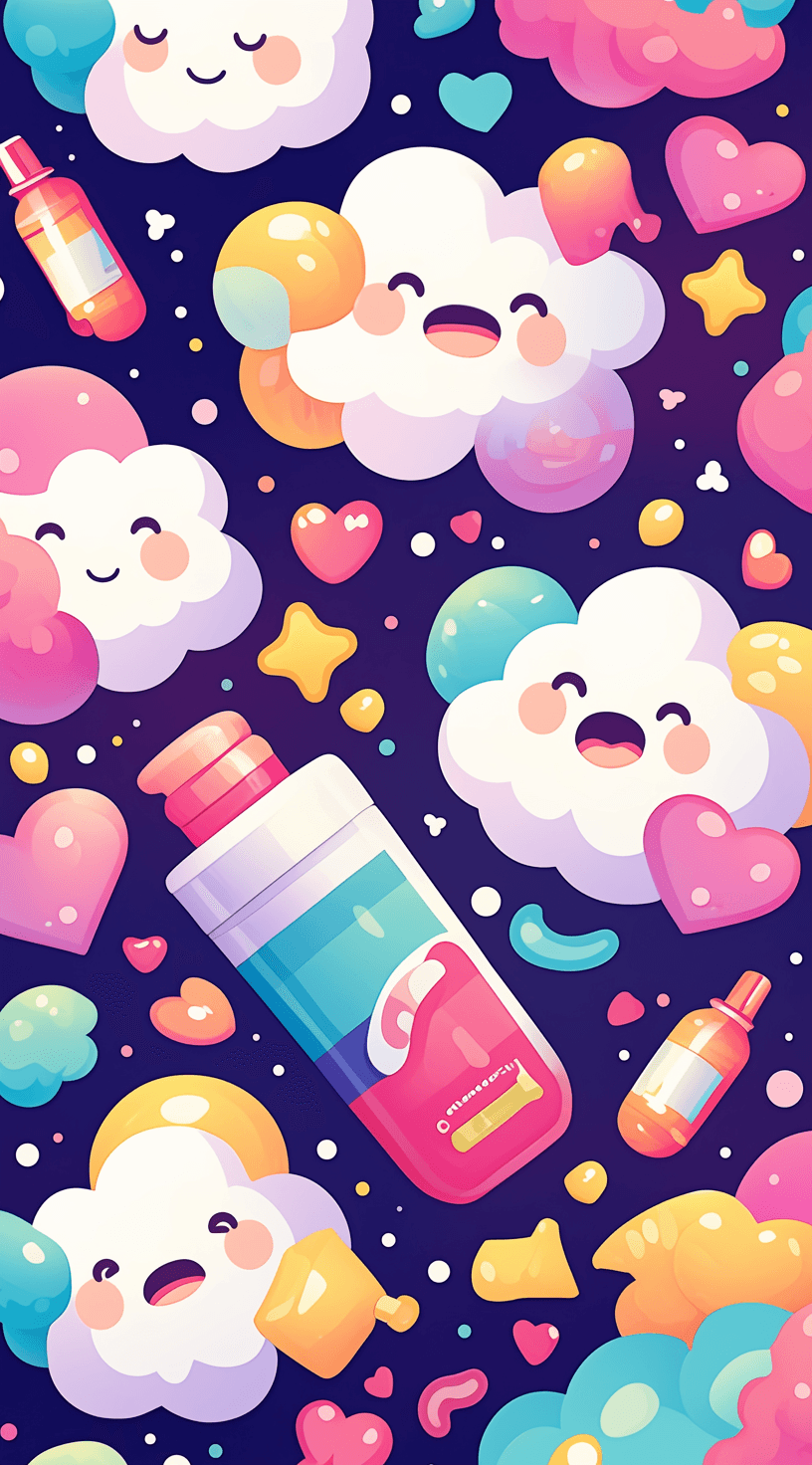 Quirky Cloud original repeating artwork