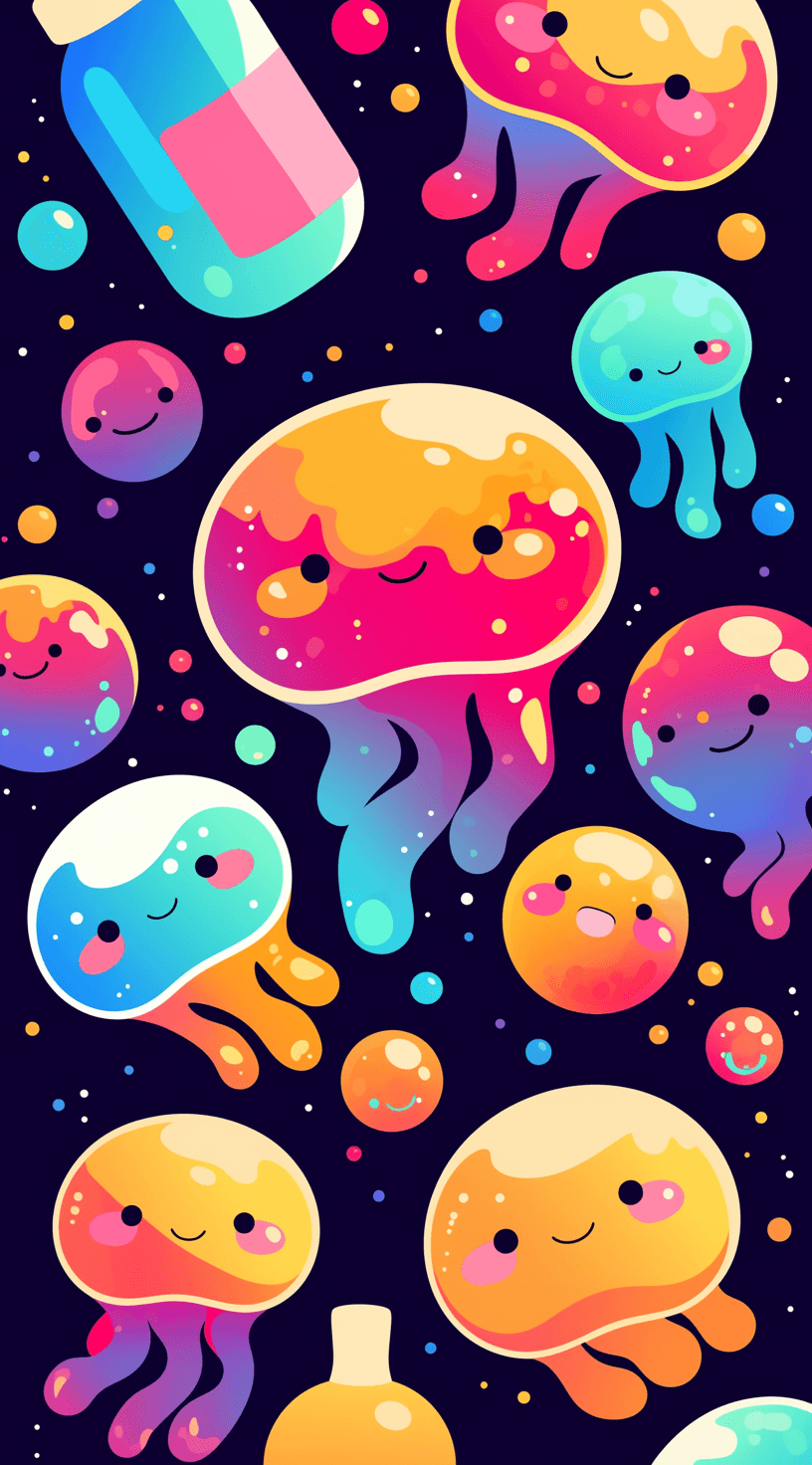 Cute Jellyfish 001 original repeating artwork
