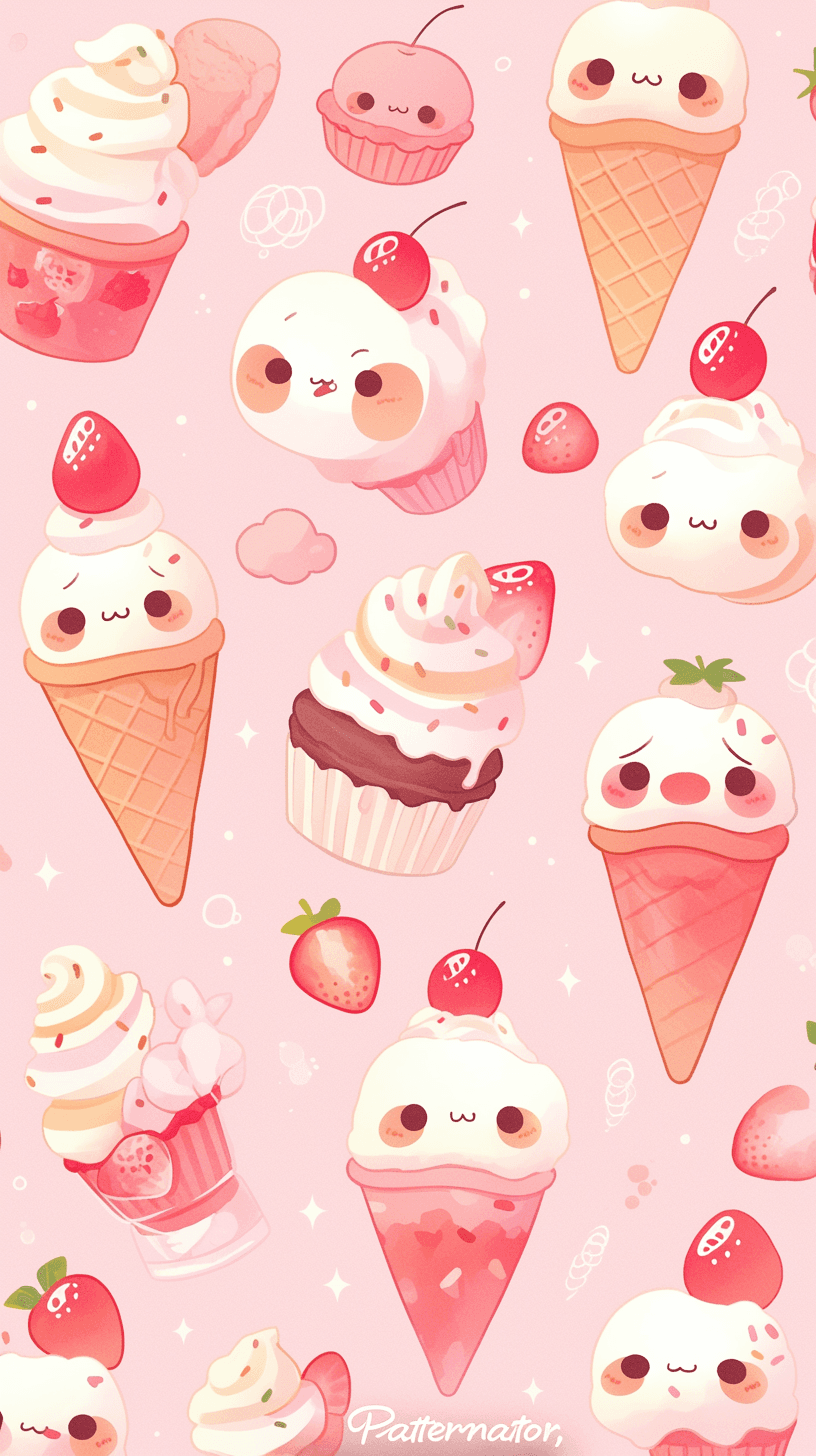 Ice Cream Golden original repeating artwork