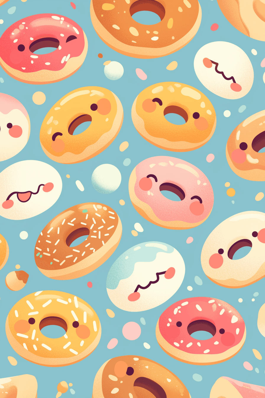 Donut Glow original repeating artwork