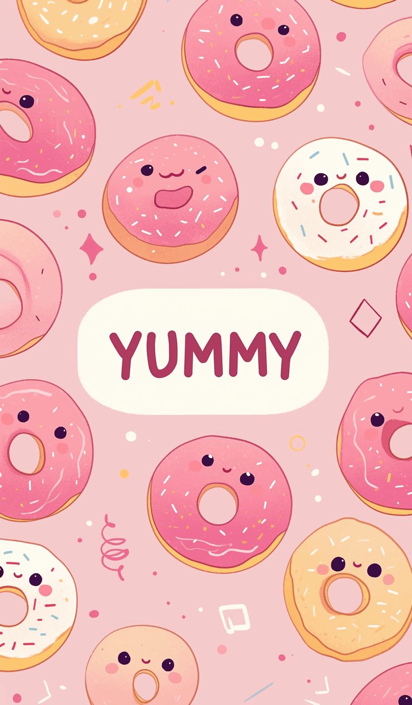 Donut Flare original repeating artwork
