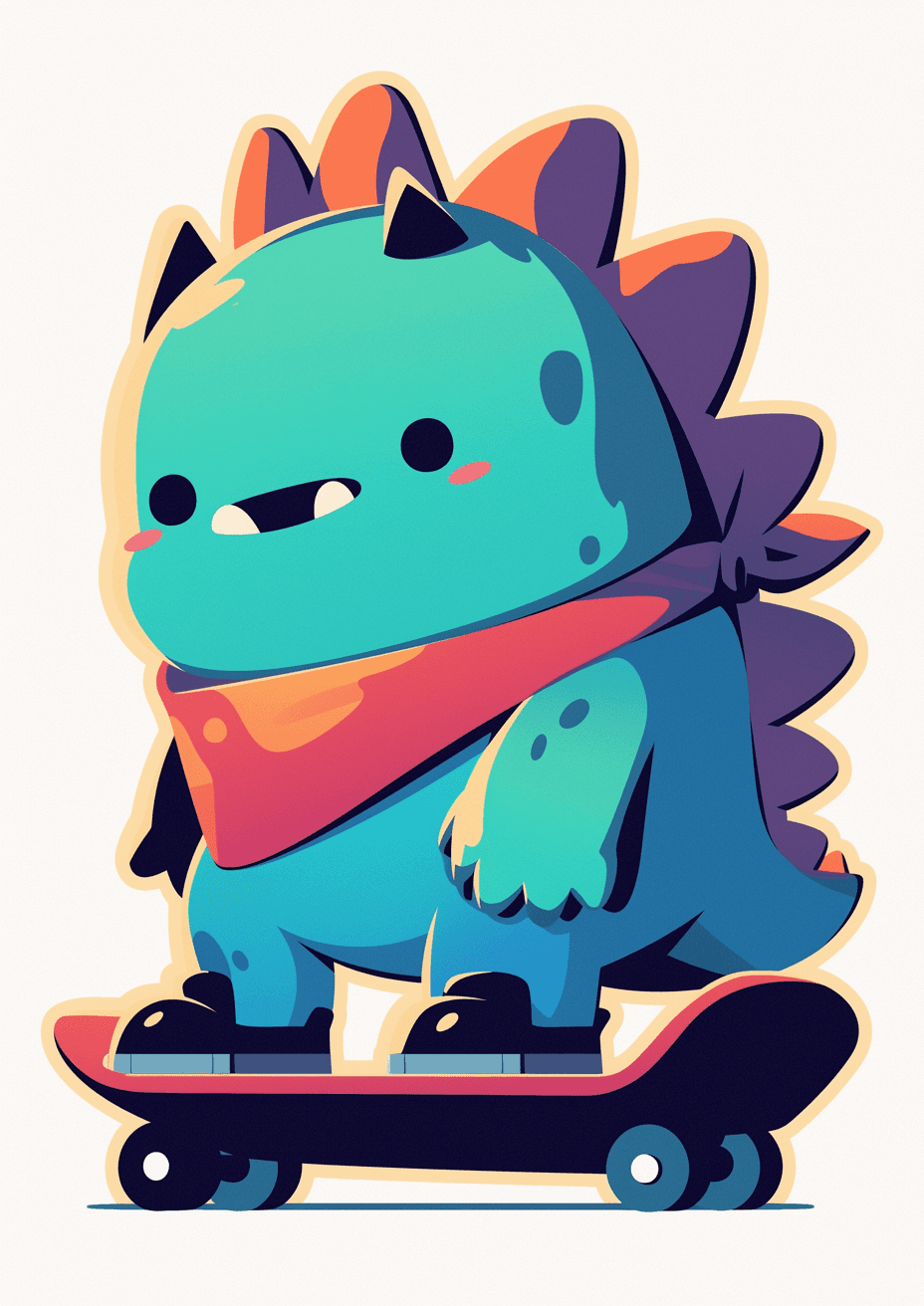 Quirky Monster Crew original repeating artwork