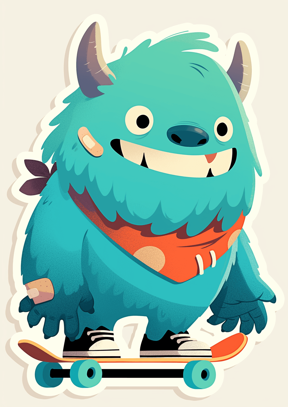 Quirky Monster original repeating artwork