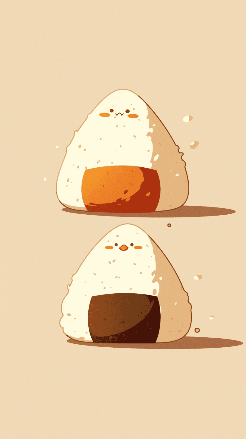 Rice Ball Squad original repeating artwork