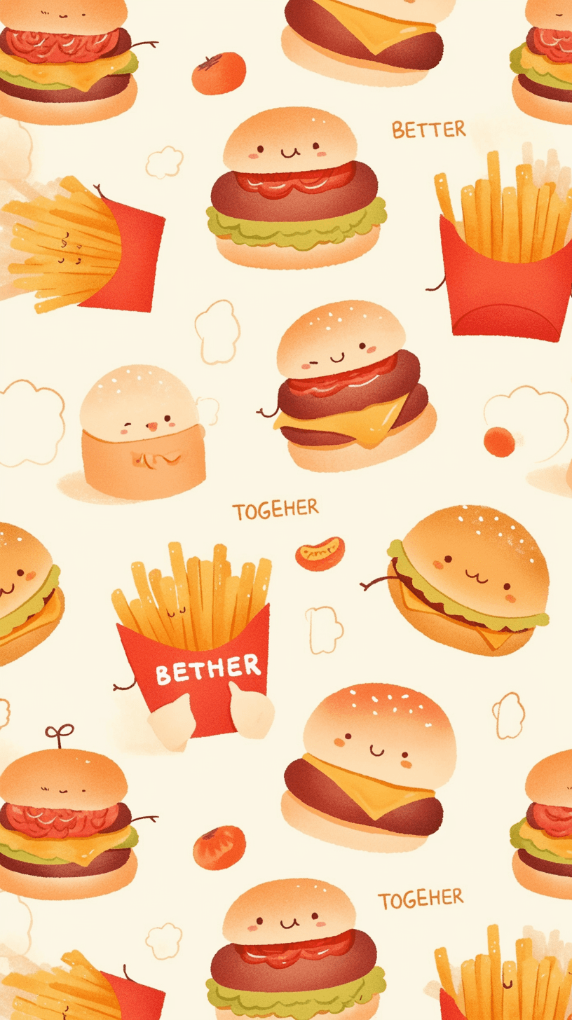 Burger Sprint original repeating artwork