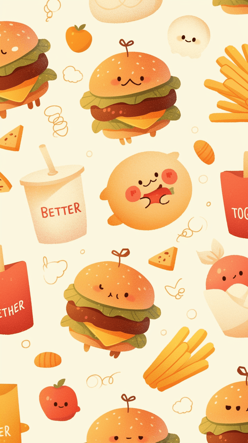 Burger Team original repeating artwork