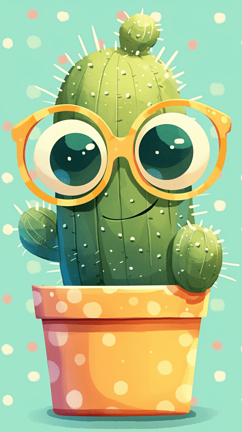 Funny Cactus 001 original repeating artwork