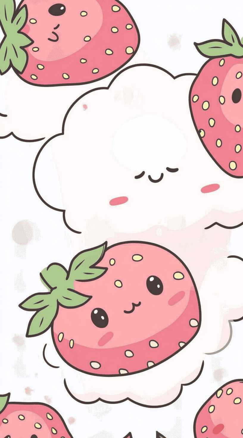 Strawberry Corner original repeating artwork