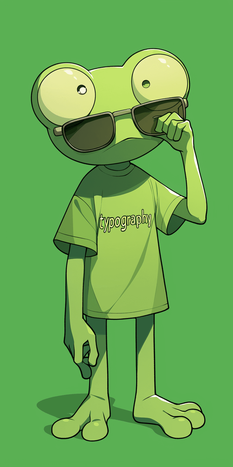 Quirky Frog original repeating artwork