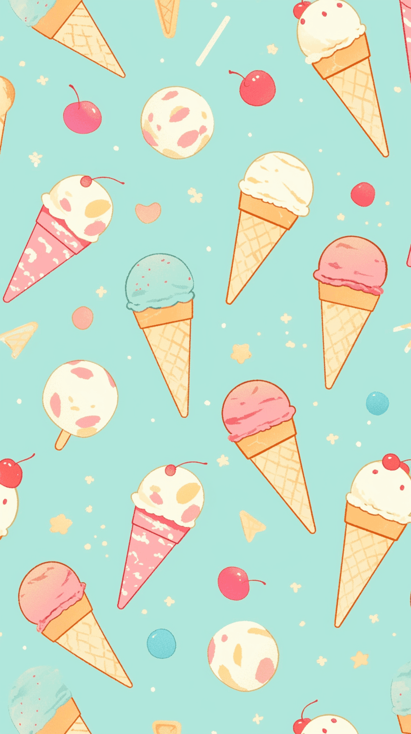 Ice Cream Valley original repeating artwork