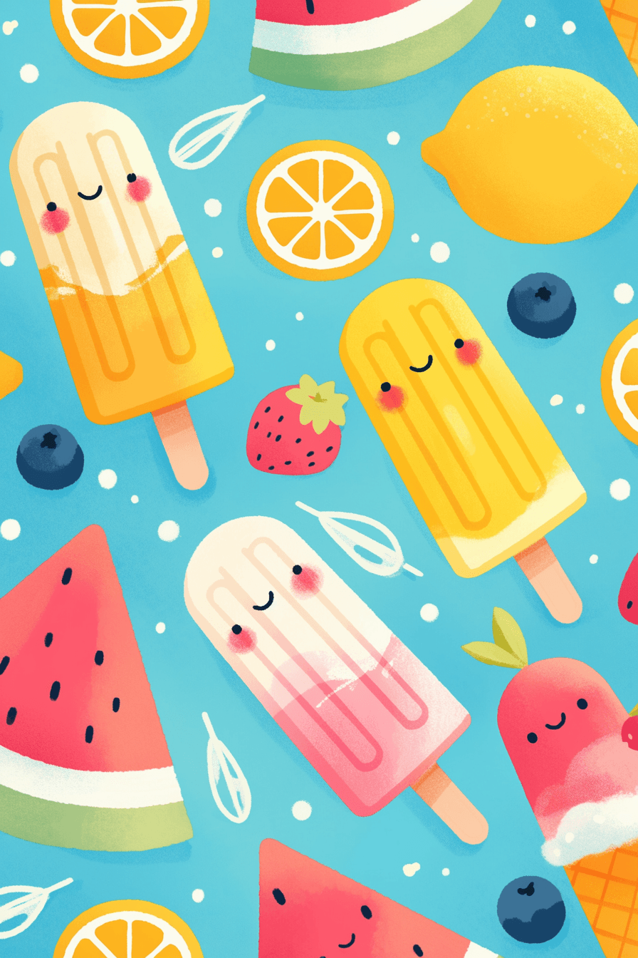 Ice Cream Glow original repeating artwork