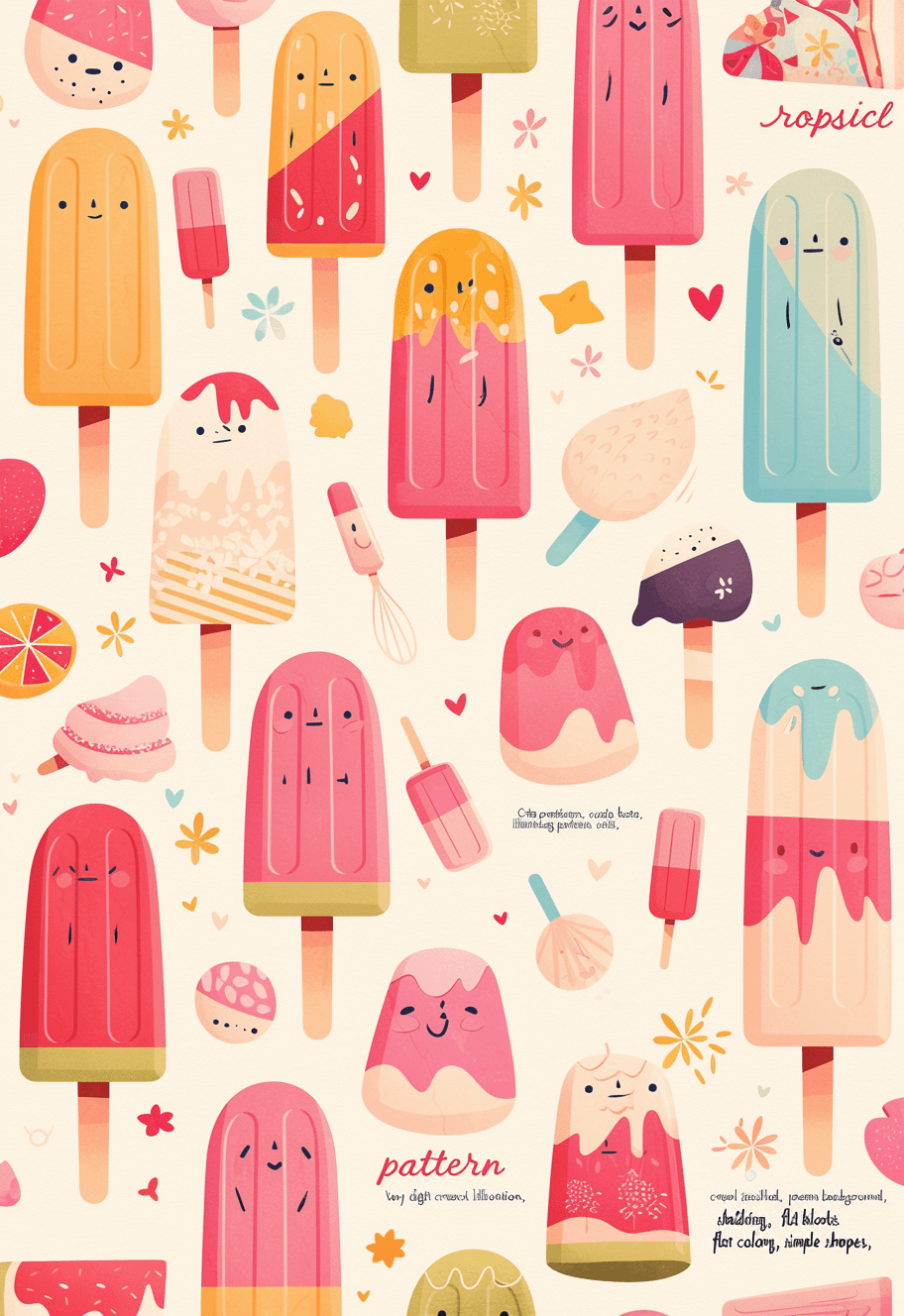 Ice Cream 012 original repeating artwork