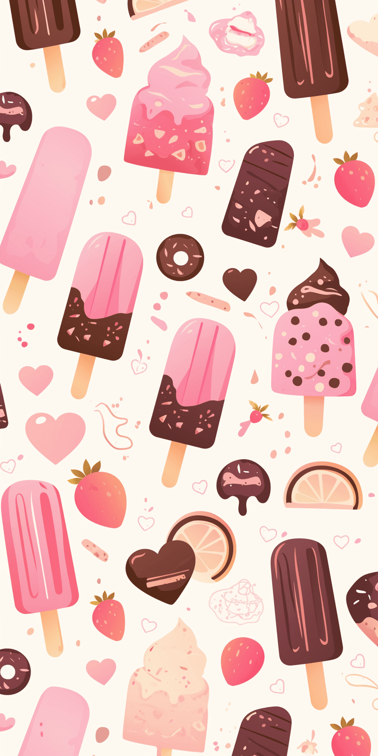Ice Cream Trail original repeating artwork