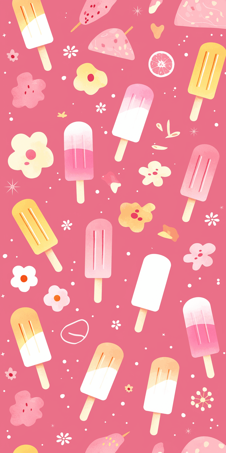 Ice Cream Moonlit original repeating artwork