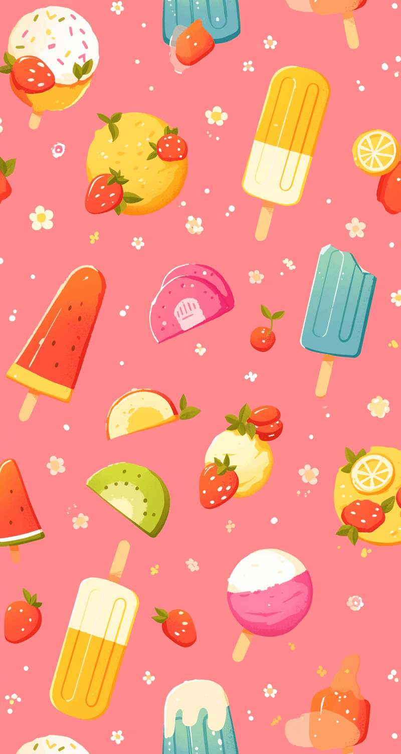 Ice Cream Tribe original repeating artwork