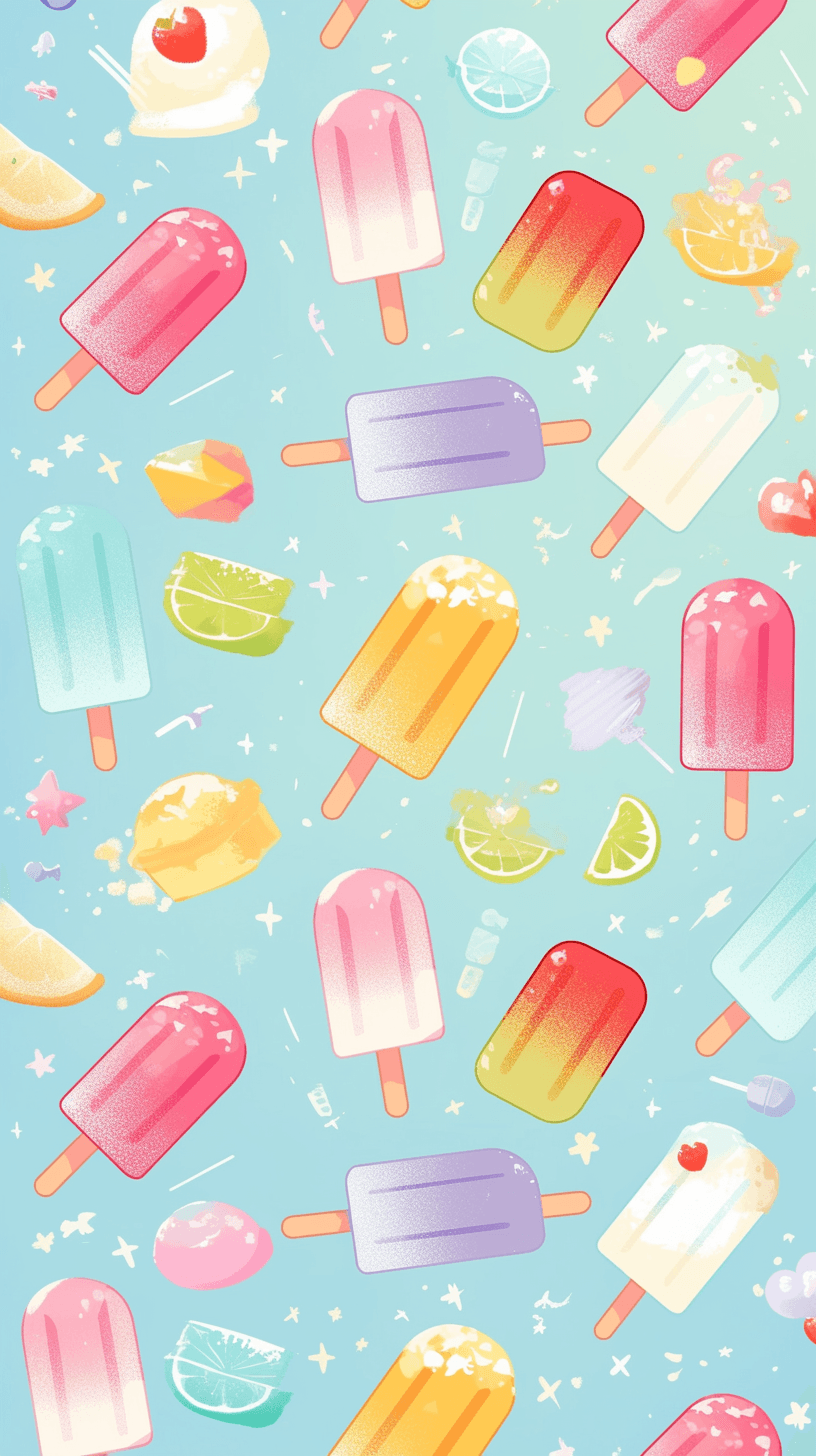 Ice Cream Daybreak original repeating artwork