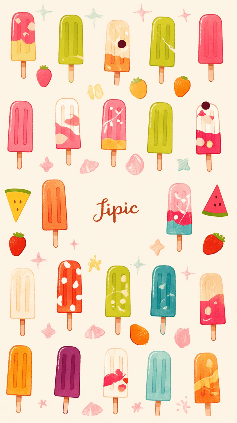 Ice Cream Sunlit original repeating artwork