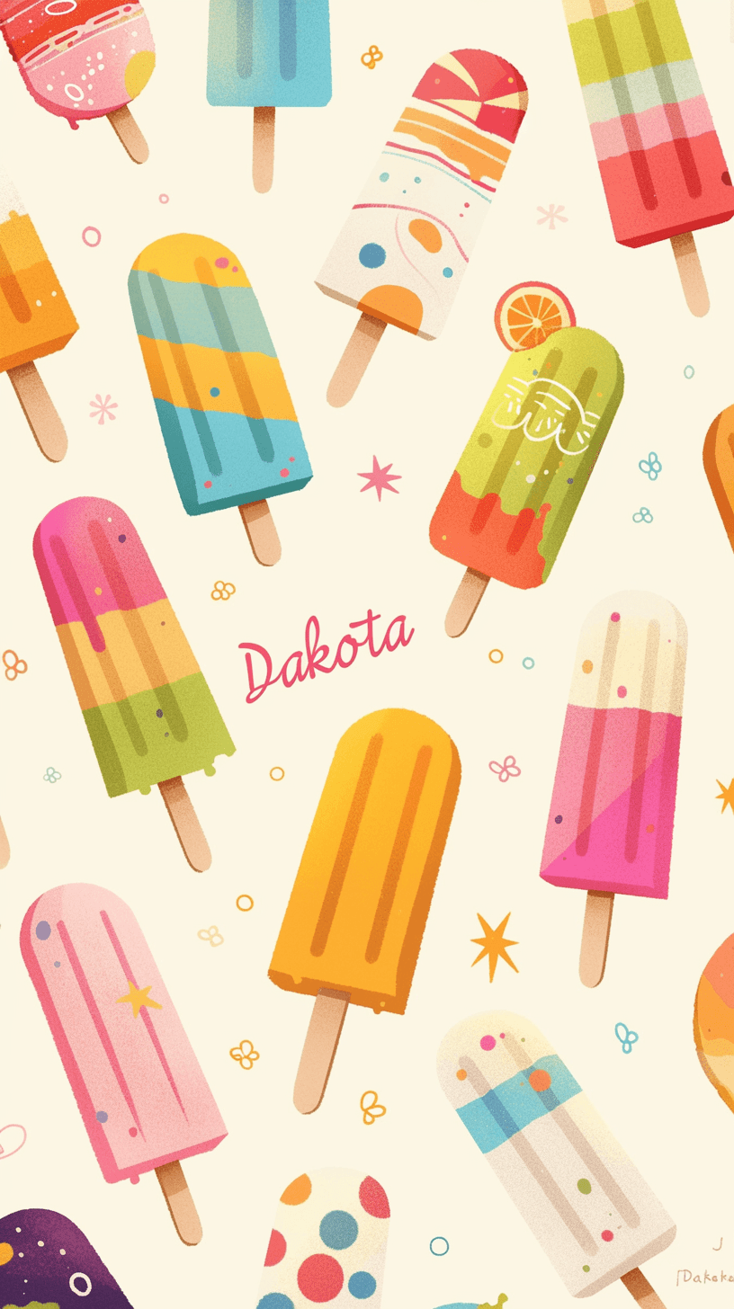Ice Cream Slide original repeating artwork