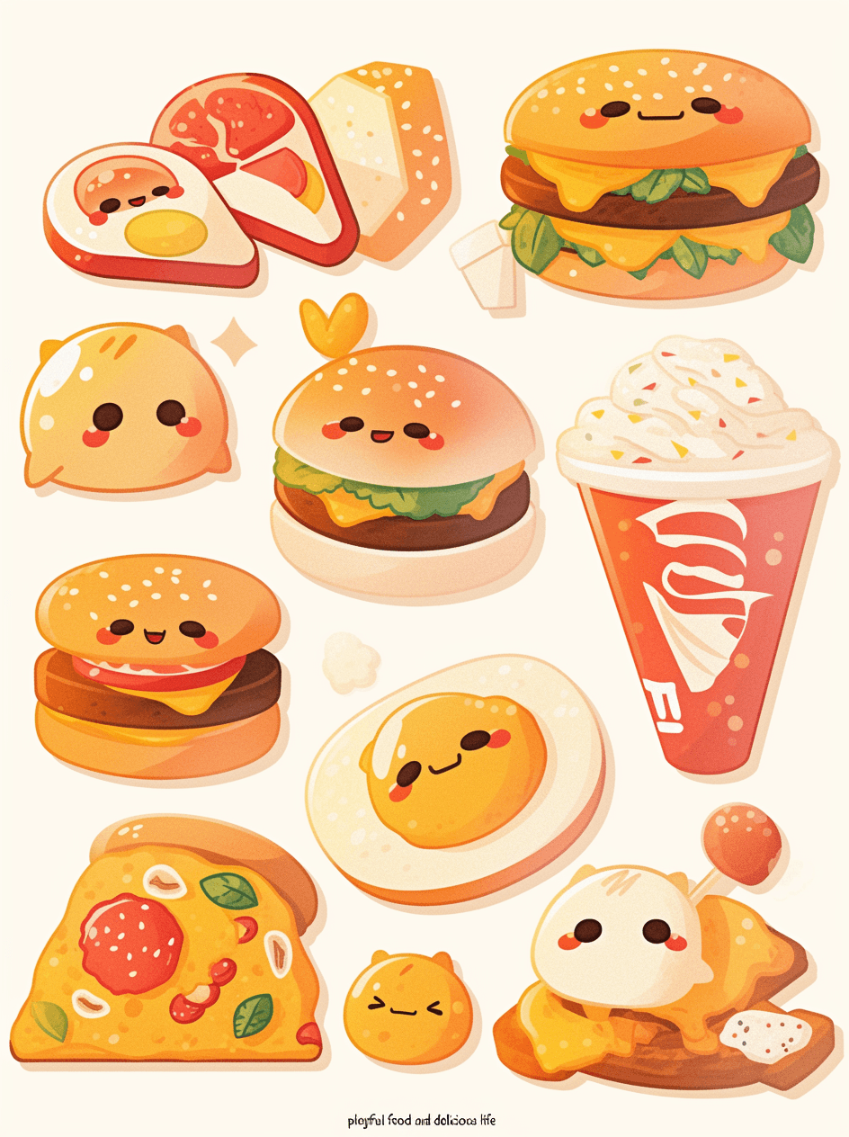 Burger Club original repeating artwork