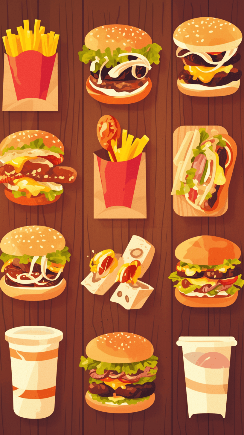 Burger Gang original repeating artwork