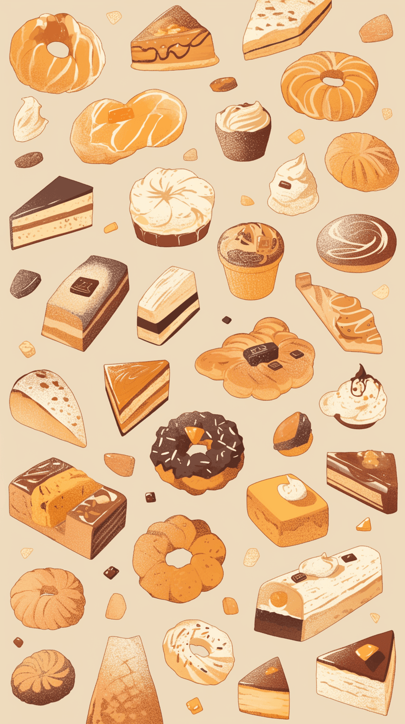Bakery Bop original repeating artwork