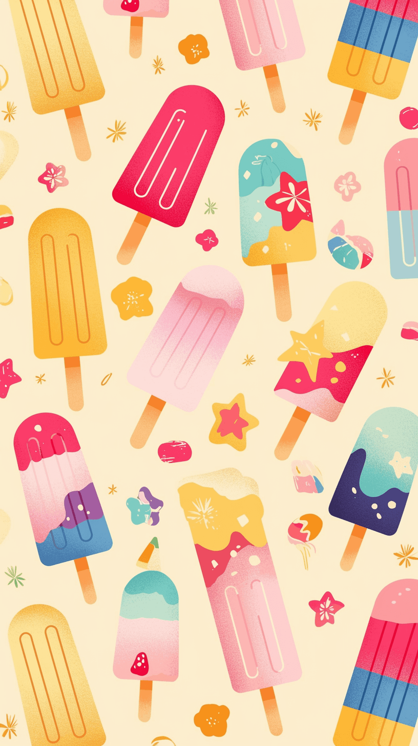 Popsicle Party original repeating artwork