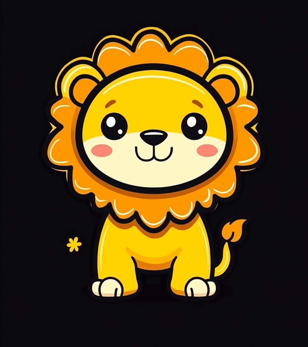 Lion Pals original repeating artwork